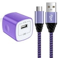 thumbnail image 1 of Micro USB Cable with Android Charger, Hootek 6FT USB A to micro cable High Speed Fast Charging Cable, usb cable micro with USB Wall Charger Fast Charger Adapter Plug, android charger block, Purple, 1 of 10