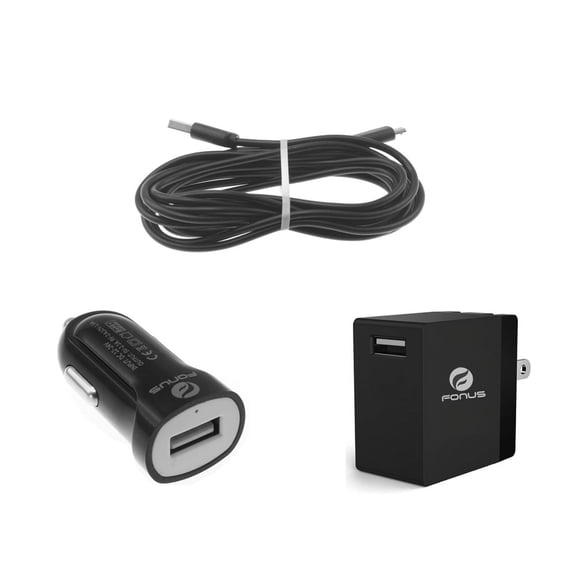 Micro USB Cable Fast Home Car Charger for Moto E (2020) - 6ft Long Travel Power Adapter Cord Wire Quick Charge P9J Compatible With Motorola Moto E (2020)