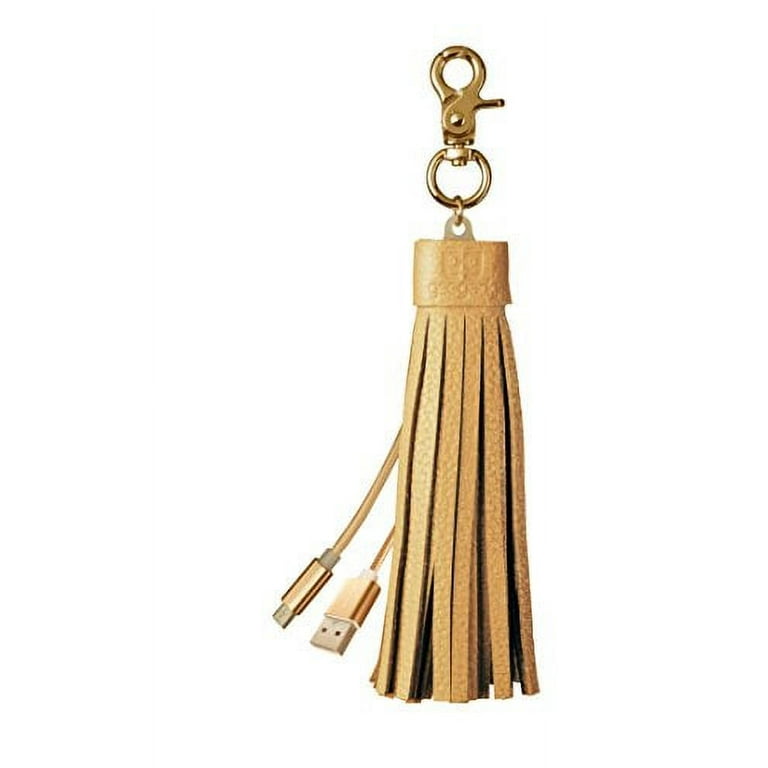 12 Lightning to USB-A Tassel Keychain Cable - heyday™ Cool Marble