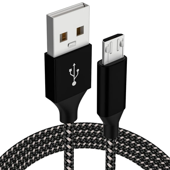 Micro USB Cable USB 2.0 A-Male to Micro B Cable Fast Charging Cord High Speed USB Durable Android Charger Cable (1 Pack, 6ft)