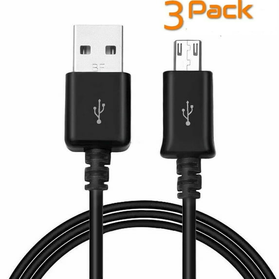 Micro USB Cable USB 2.0 Fast Charging Cord High Speed USB Compatible with BLU Studio C 8+8 (3 Pack, 5 ft)