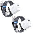 thumbnail image 1 of Micro USB Charger Block, 2 Pack Wall Charger with 6FT USB A to Micro Cable, USB Charger Brick Cube Android Phone Charger with High Speed Micro Charging Cable Compatible for Samsung Android, White, 1 of 8