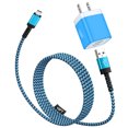 thumbnail image 1 of Micro USB Charger, Dual USB Wall Charger with 10FT USB A to Micro Cable, Android Charger Block Fast Charging Cable for Kindle, E-Reader, Samsung J8 J7 Pro S6S7, Droid Cord AC Power Adapter, Blue, 1 of 9