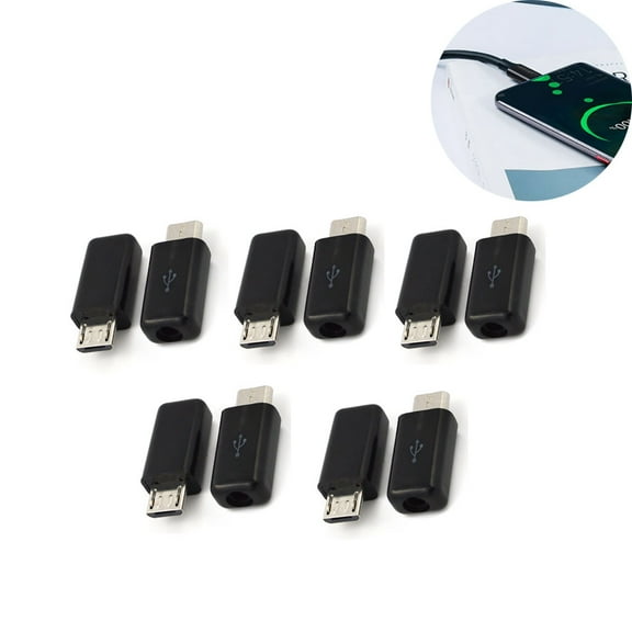 Micro USB Connector Replacement Welding Type 5 Pin USB 2.0 Male Plug Adapters Solder Terminal Repair DIY Kit