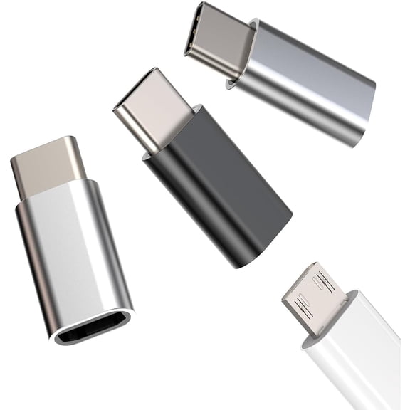Micro USB Female to USB C Male Adapter(3pack) Compatible for Samsung Galaxy Note S20 S21 S22 S23 Ultra Z Flip Plus Pixel for iPad Pro Air4 Android Charger Cable Type-C Charging Cord Converter