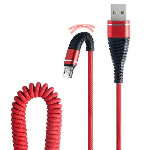 Micro USB Fish Tail Spring Durable Cable Data Fast Charging For Android Phone