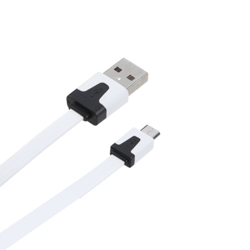 Micro USB Flat Noodle Cable Connector for Compatible Micro USB Mobile Phones