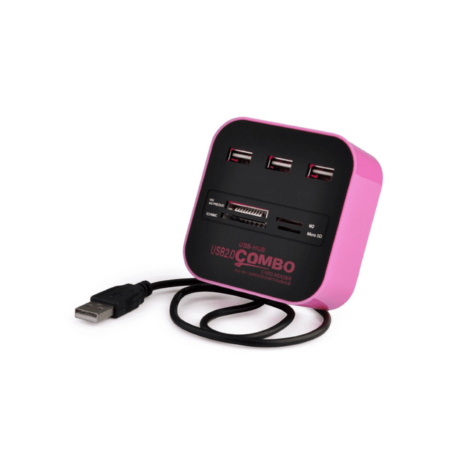 Micro USB Hub USB Splitter All In One USB 2.0 USB Hub Card Reader Combo ...