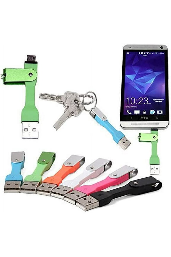 Micro USB Keychain Charger Cable for Samsung Galaxy, Samsung Note, HTC and more (1 Pack, Blue) by Maximalpower