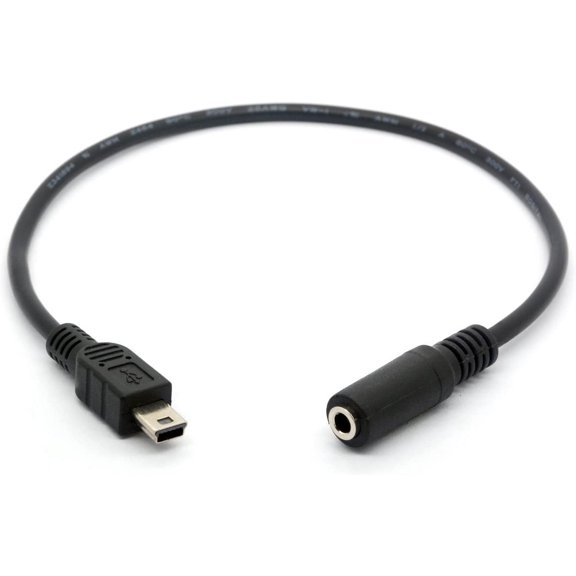 Micro USB Male to 3.5mm Female AUX Audio Cable Cord for Headset Adapter Active Clip Mic Microphone (Mini Male To 3.5mm Female)