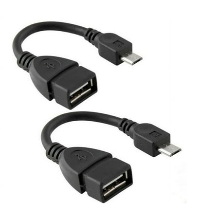 Micro USB OTG Compatible with your Streaming Sticks, Rii, Nintendo Switch, SNES, NES Classic Direct On The Go Connection Controller Cord Kit and 4 inch Cable Adapter! (2 Pack)