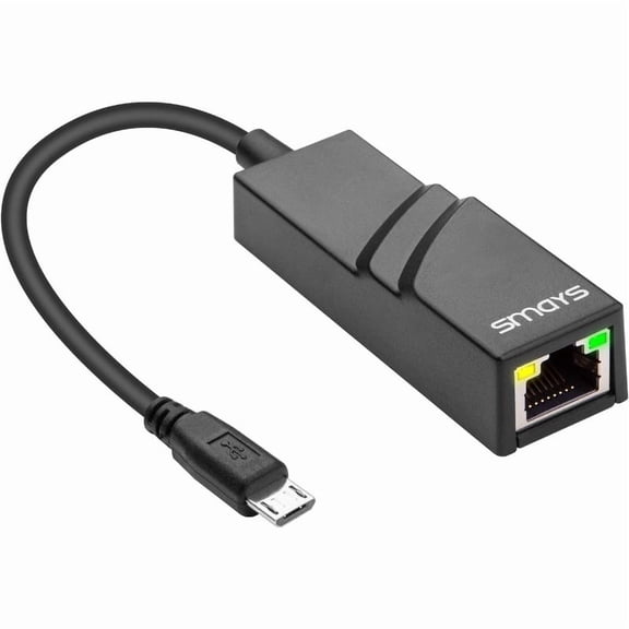 Micro USB OTG Ethernet Adapter for Raspberry Pi Zero, Android Tablet (6.0+) | Phone, Samsung Galaxy Tab Pro 10.1 - Microusb 2.0 to RJ45 LAN Wired Network Dongle