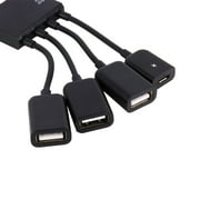 Micro USB OTG Host Hub Adapter, Multi Functional Splitter for Indoor Office
