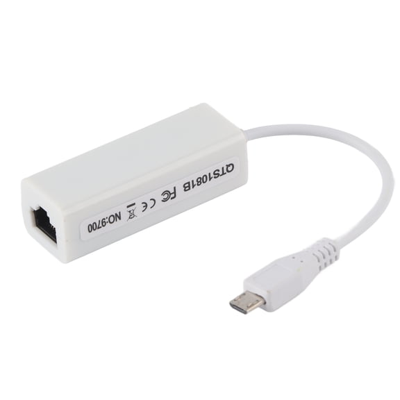 Micro USB to RJ45 Ethernet Network Adapter for Raspberry Pi Zero W and Zero 1.3 Motherboard 10/100 Mbps Fast Ethernet with Auto-Negotiation and Full Duplex Flow Control