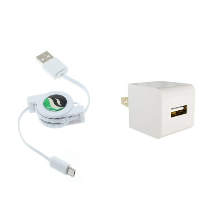 Micro USB Retractable Home Charger Cable Power Adapter R1J for LG