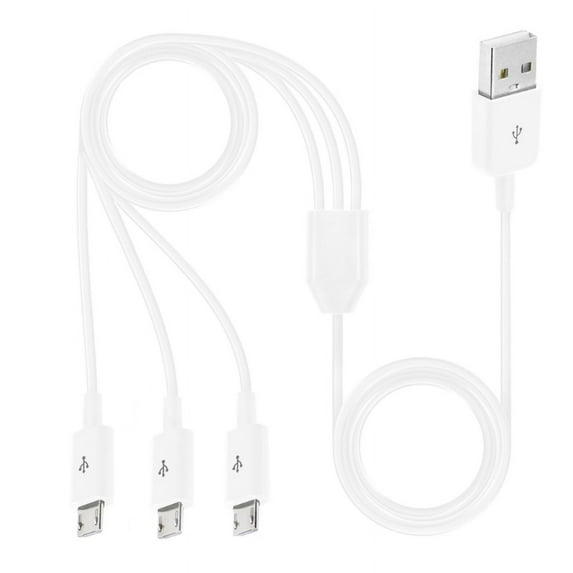 Micro USB Splitter Cable 3 in 1 Micro USB Charging Cord Data Sync Adapter Cable Flexibility 3-in-1 Multi-Function Cable