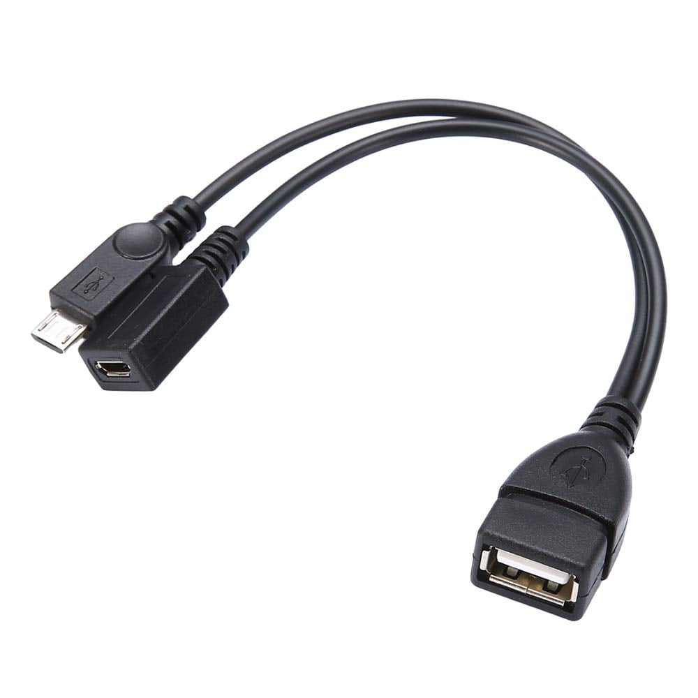 Micro USB Splitter Cable OTG Power Enhancer Cord USB A Female to Micro