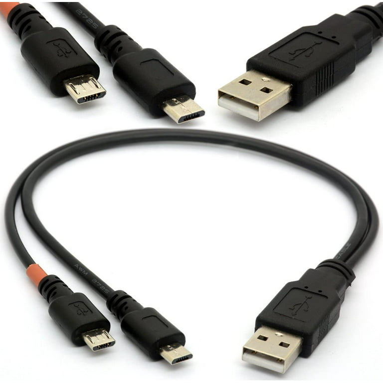 6ft (1.8m) USB 2.0 Two A Male to One Mini-B Male Y-Cable