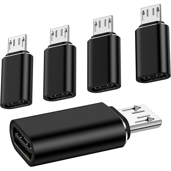 Micro USB to USB C Adapter, Type C Female to Micro USB Male Convert Connector Support Charge Data Sync Compatible with Samsung Galaxy S6 S7 S7 Nexus 5 6