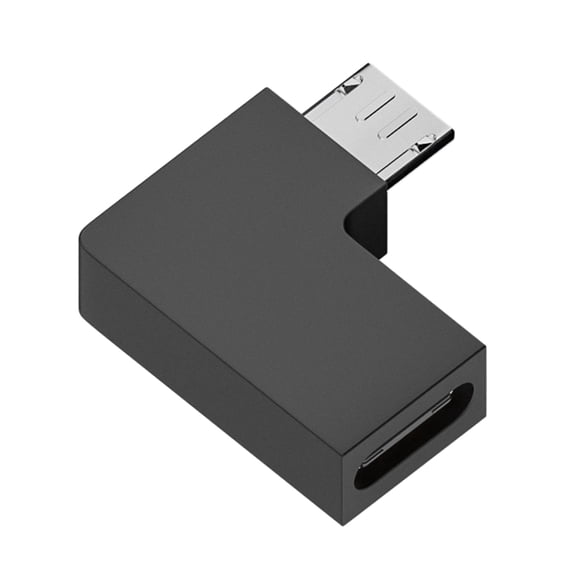 Micro USB to USB C Adapter 90 Degree Micro USB to Type C Data Transfer Convert Connector for Smartphone Car Navigation