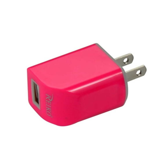Micro Usb 1 Amp Portable Micro Travel Adapter R With Cable In Hot Pink