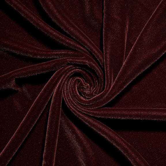 Micro Velvet Polyester 45" Short Pile 230 GSM Microfiber Fabric By The Yard For Sewing Apparel, Accessories, & Décor (Brown, 1 Yard)