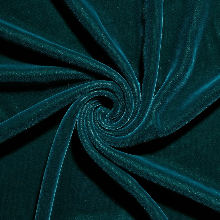 Micro Velvet Soft Fabric 45 inches By the Yard for Sewing Apparel Crafts  (Teal)