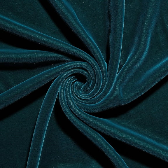 Micro Velvet Polyester 45" Short Pile 230 GSM Microfiber Fabric By The Yard For Sewing Apparel, Accessories, & Décor (Teal, 1 Yard)