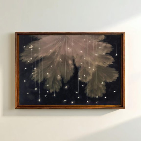 Micro View Wall Art Print Botanical Star Decor