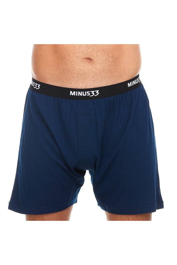 Woolverino - Men's Merino Wool Microweight Boxer Shorts - Navy - Large