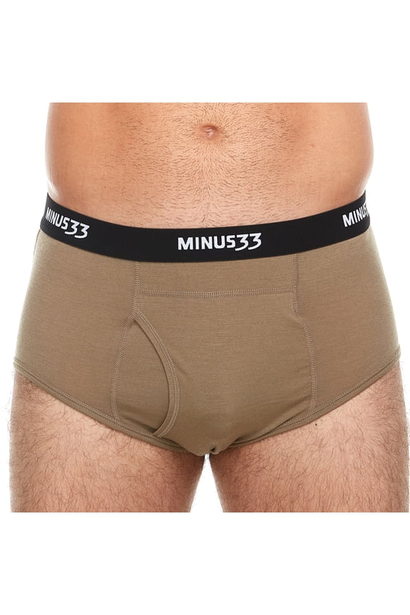 Men's Microweight Woolverino Brief - Tan 499 - Large