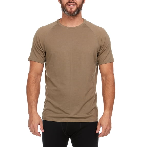 Men's Merino Wool Microweight Raglan T-shirt - 499 Tan - 2X-Large