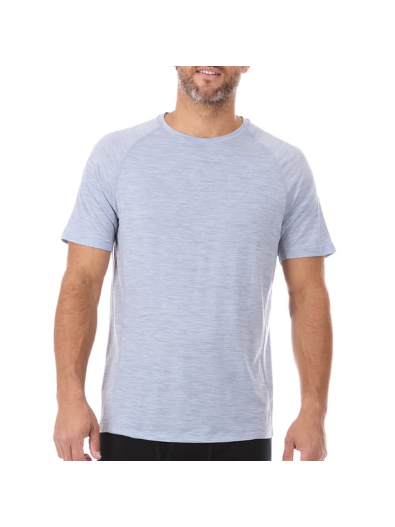 Men's Merino Wool Microweight Raglan T-shirt - Ash Gray - X-Large