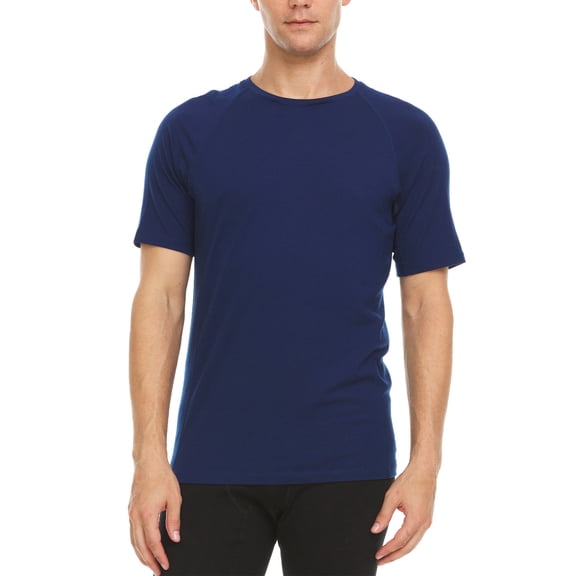 Men's Merino Wool Microweight Raglan T-shirt - Navy - X-Large