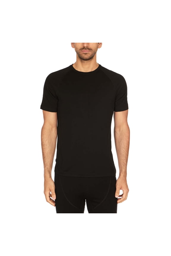 Men's Merino Wool Microweight Raglan T-shirt - Black - X-Large