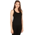 thumbnail image 1 of Woolverino - Women's Merino Wool Microweight Racerback Tank Top - Black - X-Small, 1 of 5
