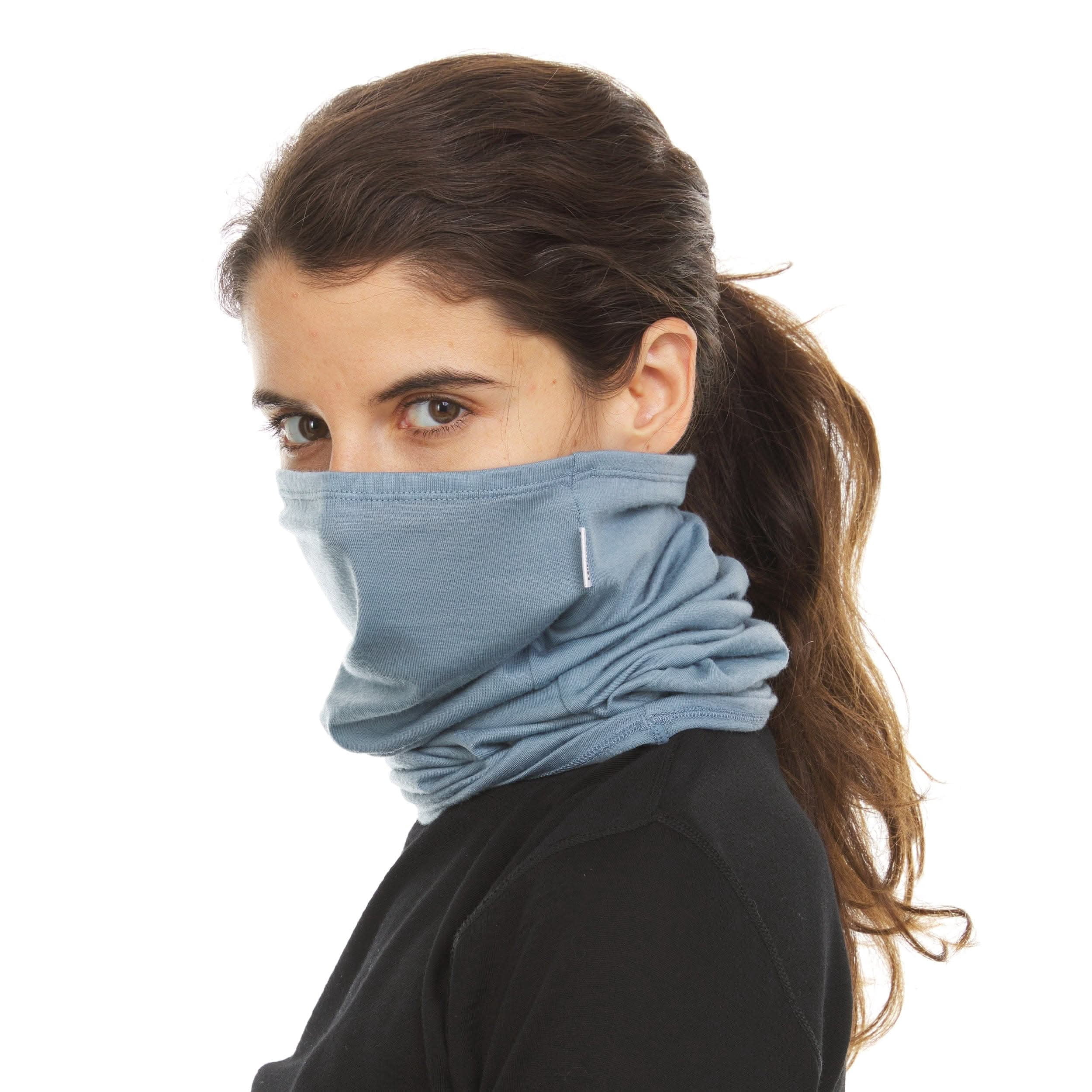 Woolverino - Merino Wool Microweight Multiclava - Multifunctional Headwear- UV Protection - Hiking Neck Gaiter - Hunting Balaclava - Slate Blue