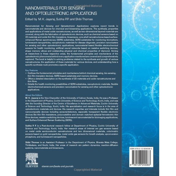 Pre-Owned Nanomaterials for Sensing and Optoelectronic Applications (Micro and Nano Technologies) [Paperback] Jayaraj, M. K.; Subha, P.P. and Thomas, Shibi