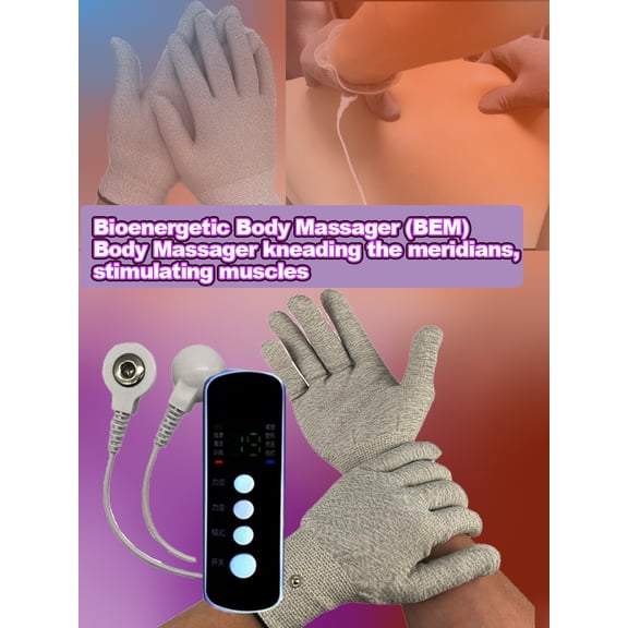 Micro-current massage gloves, with controller, with a variety of modes and functions to choose from, for pain relief and facial wrinkle elimination