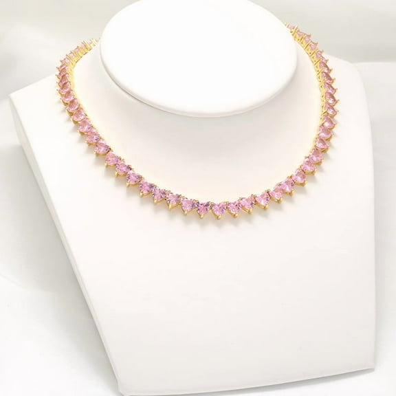 Micro-inlaid Diamond Peach Heart Bracelet Necklace Heart Shaped Love