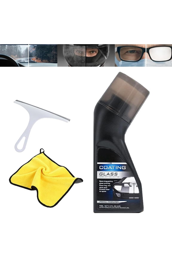 Micro-molecular Anti-fog Coating Agent Wiper, Magic Gem Coating Glass, Magic Gem Anti-Fog Coating, Car Anti-Fog Agent with Applicator, Anti Fog for Car Windshield,Windows,Mirrors,Glasses
