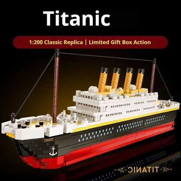 Micro-particle Titanic Building Block Toy Set 1:200 Perfectly Reproduced 856 pcs