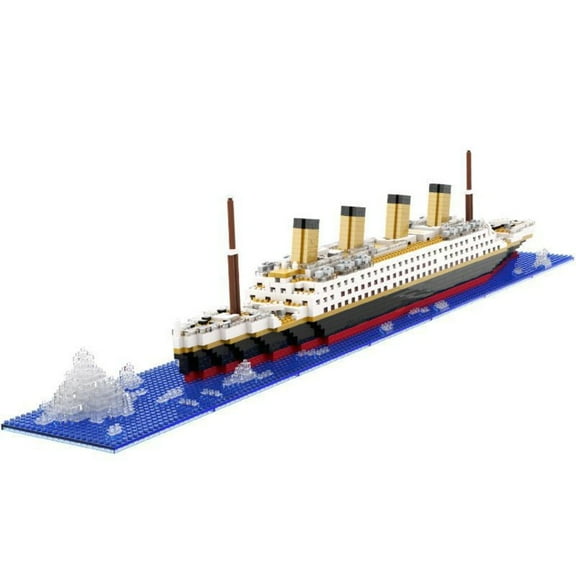 Micro particle Titanic building block giant cruise ship model decoration gift3688pcs)