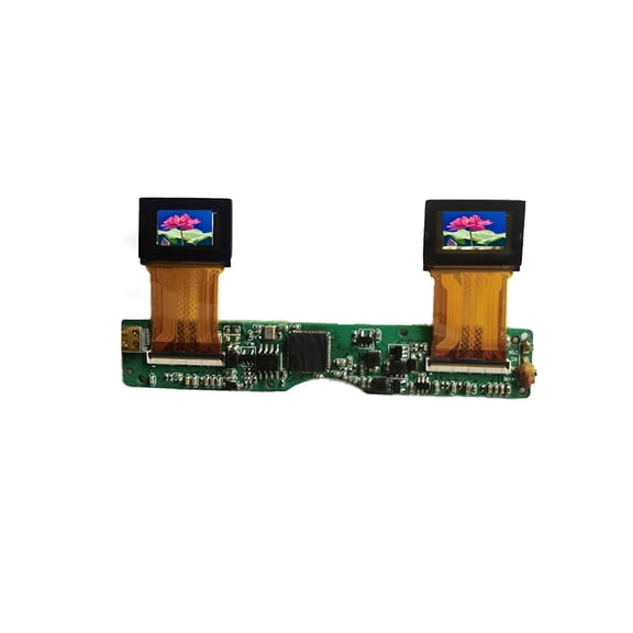 Micro si-OLED Display 0.71" 1080P FHD 1920(RGB)1080 oled Micro Display 3000nits BRIGHTNESS LVDS Interface 60Hz with HDMI Adapter + Magnifiering Prism for Ar/Vr Head Mounted Display