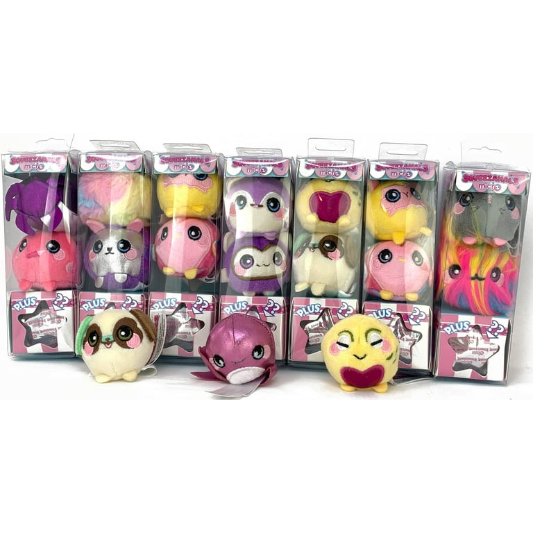 Knick Knack Toy Shack Micro Squeezamals Series 3, 3-Pack Plush