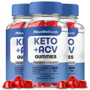 MicroBioBrands Keto ACV Gummies, MicroBioBrands Keto + ACV Gummies, Official MicroBioBrands for Men and Women Ketosis Apple Cider Vinegar 3 Pack