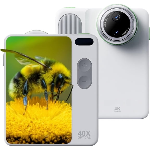 MicroCam-X1 4K Digital Camera, 12MP BSI CMOS Sensor, 400X Microscope, Autofocus, 3.5" LCD | Compact Camera for STEM Learning | Point & Shoot, Portable, Travel, Ideal