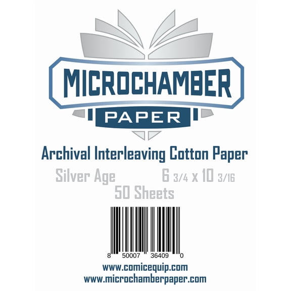 MicroChamber Interleaving Archival Paper for Comic Books Silver Size 50 Sheets