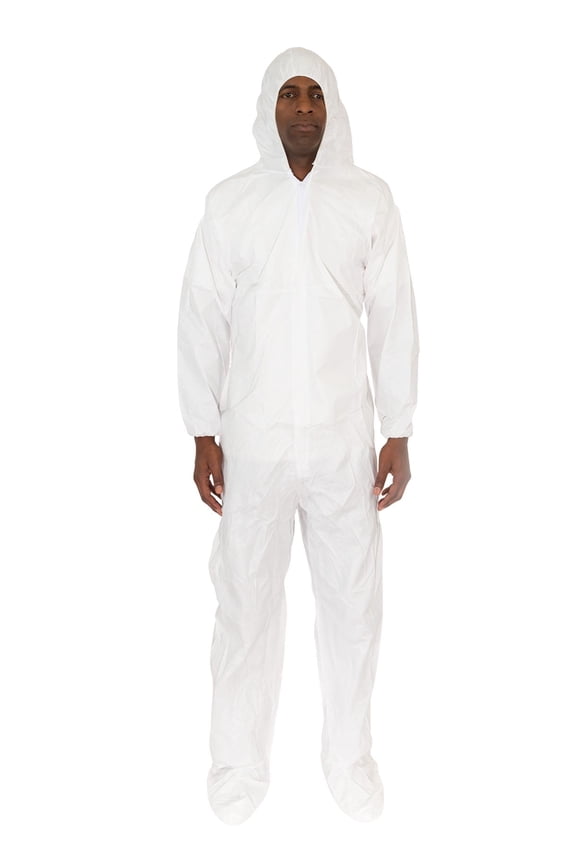 ®, Clean Processed Microporous Coverall with Hood & Boots, Tunnelized Elastic Wrists & Ankles, Individually Packed