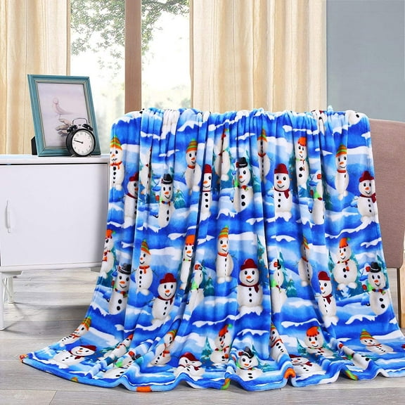 MicroPlush Printed Holiday Throw Blanket 50 x 60